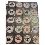 NFL-Themed Pogs in Plastic Sleeves