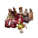 Ten Assorted Dolls Including Vintage and Handmade