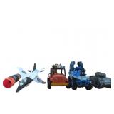 Toy Vehicles, Figures, and Nerf Attachment