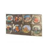 8 Pog A-H Collectible Discs Featuring Garfield Des