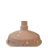 White Enamel Industrial-Style Dome Light Shade
