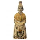 Hand-Painted Ceramic Figurine of a Woman in Tradit