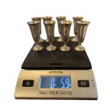 Eight Gorham Sterling Silver Miniature Goblets, 5.