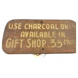 Vintage Wooden b1692n with Hand-Painted Text 