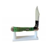 Case XX Folding Pocket Knife with Green Jigged Bon
