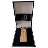 Dunhill Gold-Tone Textured Cigarette Lighter in Or