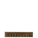 Gold-Colored Referee Lapel Pin, 1 3/4 Inches Long