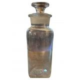 Clear Glass Apothecary Bottle with Ground Glass St