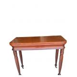 Antique Cherry Wood Game Table With Barley Twist L