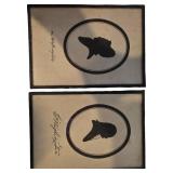 Two Framed Silhouette Portraits with b1692natures