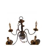 Five-Arm Metal Chandelier with Candle-Style Socket