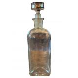 Clear Glass Apothecary Bottle with Ground Glass St