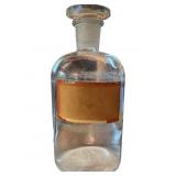 Clear Glass Apothecary Bottle with Ground Stopper