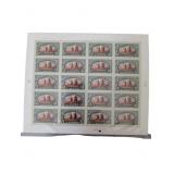 Sheet of 20 Printed Postage Stamps Featuring Histo