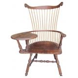 Windsor Writing Armchair with High Comb Back and R