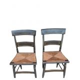 Antique Hitchcock-Style Chairs with Hand-Stenciled