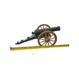 Cast Iron Model Cannon with Spoked Wheels