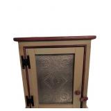Amish-Made Hunched Hanging Cabinet with Punched Ti