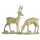 Cast Brass Deer Wall Hanging, 12 in. x 10 in.