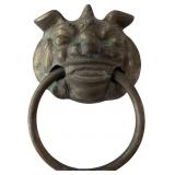 Solid Brass Foo Dog Door Knocker
