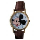 Lorus Quartz Mickey Mouse Watch with Brown Leather
