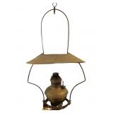 Royal Hanging Oil Lamp with Glass Shade, 26 Inches