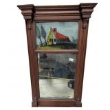 Reverse Painted Federal Style Mirror, 21 1/2 x 12