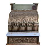 Antique National Cash Register with Ornate Brass D
