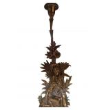Bronze Figural Candlestick with Marble Base