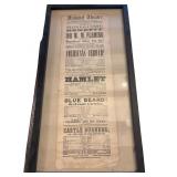 Framed National Theatre Broadside Advertisement, D