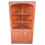 Vintage 1976 Corner Cabinet With Two Shelves and D