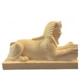 White Resin Sphinx Figurine with Manufacturer Mark