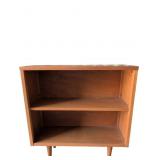 Mid-Century Modern Wood Record Cabinet with Open S