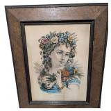 Hand-Colored Lithograph ï¿½Summerï¿½ by Currier & Ives