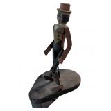 Handcrafted Wooden Mechanical Figure on Base with