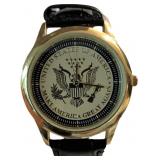 Gold-Tone Wristwatch with Donald Trump Commemorati