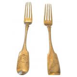 Imperial Russian Silver Forks, Hallmarked 