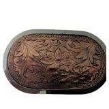 Vinton Copper and Silver-Toned Belt Buckle with Fl