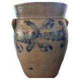 Stoneware Crock with Cobalt Blue Floral Deb1692n a