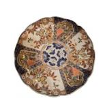 Japanese Imari Porcelain Scalloped Plate with Poly
