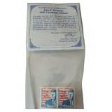 John F. Kennedy 1960 Campaign Stamps with Certific