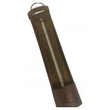 Antique Wall-Mounted Metal Thermometer with Glass