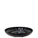 Vintage US Glass Co Black Pedestal Bowl with Strip