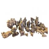 Mold-Casted Nativity Scene Figurine Set