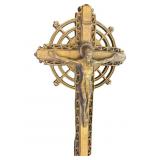 Pardon Cross Corp Brass Crucifix with Purple Felt