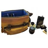 Le Mans Camera Bag with Vivitar 28mm Macro Lens, F