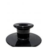 Vintage Black Amethyst Glass Candle Holders with P