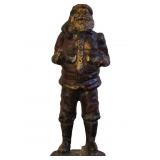 Antique Painted Cast Iron Santa B2195aus Figurine