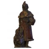 Cast Metal Figurine of Santa B2195aus with Bag of