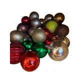 Glass and Plastic Christmas Ornaments in Various C